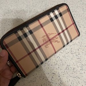 Authentic Burberry zipper wallet